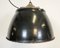 Industrial Factory Black Enamel Cage Pendant Light, 1950s, Image 5