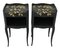 Vintage Side Cabinets Bedside Tables Nightstands Painted by Artist, Set of 2 3