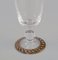Bicchieri da vino in vetro di Murano con decorazione turchese e oro di Nason & Moretti, set di 5, Immagine 6