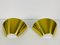 Modernist German Brass and Opaline Glass Wall Lamps, 1980s, Set of 2, Image 2