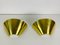 Modernist German Brass and Opaline Glass Wall Lamps, 1980s, Set of 2, Image 6