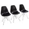 Chaises de Salon DSR Noires par Charles & Ray Eames pour Vitra, Set de 3 1
