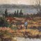 Paesaggio con contadini, olio su tela, 1885, Immagine 4