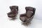 Leather Swivel Armchairs from UP Zavody, 1970s, Set of 2 4