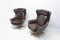 Leather Swivel Armchairs from UP Zavody, 1970s, Set of 2, Image 4