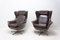 Leather Swivel Armchairs from UP Zavody, 1970s, Set of 2 5