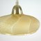 Art Deco French Ivory Colored Opaline Glass Brass Pendants, 1940s, Set of 2 15