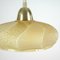 Art Deco French Ivory Colored Opaline Glass Brass Pendants, 1940s, Set of 2, Image 15