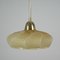 Art Deco French Ivory Colored Opaline Glass Brass Pendants, 1940s, Set of 2 8
