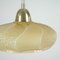 Art Deco French Ivory Colored Opaline Glass Brass Pendants, 1940s, Set of 2 13