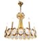 Vintage Gilt Brass and Crystal Glass Chandelier by Lobmeyr 1