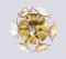 Amber Murano Glass and Brass Sputnik Flower Flush Mount from Sische, 1960s, Image 5