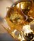 Amber Murano Glass and Brass Sputnik Flower Flush Mount from Sische, 1960s 6