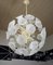 Lámpara de araña Sputnik alemana de cristal de Murano blanco, años 60, Imagen 5