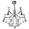 Italian Murano Glass and Chrome Chandelier by Sciolari 1