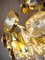 Lámpara de araña vintage de latón dorado y cristal de Lobmeyr, Imagen 3