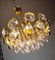 Vintage Kronleuchter aus vergoldetem Messing & Kristallglas von Lobmeyr 6