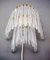 Weiße Wandlampe aus Muranoglas & Messing von Venini, Italien, 1960er 7