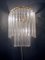 White Murano Glass and Brass Wall Sconce from Venini, Italy, 1960s 4