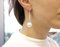 Platinum Dangle Earrings with Diamonds & Pearls 5