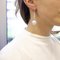 Platinum Dangle Earrings with Diamonds & Pearls, Image 7