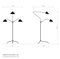 Lámpara de pie Mid-Century moderna en blanco con tres brazos giratorios de Serge Mouille, Imagen 3