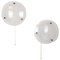 Acrylic and Metal Sconces Wall Lights, Italy, 1950s, Set of 2, Image 1