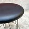 Italian Modern Steel and Black Sky Round Stool, 1970s, Image 9