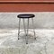 Tabouret Rond en Acier et Noir, Italie, 1970s 3