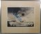 C. Perez, Boat on a Moonlit Seascape, 1975, Watercolor on Paper, Framed 1