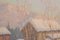 Einar Krüger, Paysage de Neige Postimpressionniste, Suède, Milieu du 20ème Siècle, Huile sur Panneau, Encadrée 5