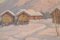 Einar Krüger, Post Impressionist Swedish Snowscape, Mid-20th Century, Oil on Board, Framed 4