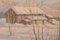 Einar Krüger, Paysage de Neige Postimpressionniste, Suède, Milieu du 20ème Siècle, Huile sur Panneau, Encadrée 3