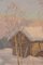 Einar Krüger, Paysage de Neige Postimpressionniste, Suède, Milieu du 20ème Siècle, Huile sur Panneau, Encadrée 7