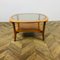 Vintage Two-Tier Smoked Glass Teak Coffee Table, 1960s, Image 1