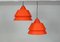 Mid-Century Danish Red Zone Pendant Lamps by Jo Hammerborg for Fog & Mørup, 1960s, Set of 2 7