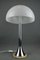Lámpara de mesa Mushroom vintage de cromo y mármol de Oma Fabbrica Lampadari, Italy, años 60, Imagen 7