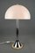 Lámpara de mesa Mushroom vintage de cromo y mármol de Oma Fabbrica Lampadari, Italy, años 60, Imagen 2