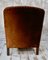 Antique Low Leather Fireside Armchair 5