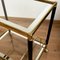 Aparador o mueble bar de metal dorado y vidrio, años 70, Imagen 20