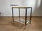 Sideboard oder Rollbar aus vergoldetem Metall & Glas, 1970er 6