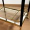 Aparador o mueble bar de metal dorado y vidrio, años 70, Imagen 17