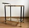 Sideboard oder Rollbar aus vergoldetem Metall & Glas, 1970er 21