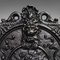 Antike englische dekorative Kaminrückwand aus Gusseisen 6