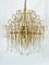 Mid-Century Italian Brass and Glass Chandelier, 1970s, Image 9
