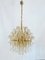 Mid-Century Italian Brass and Glass Chandelier, 1970s, Image 1
