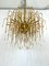 Mid-Century Italian Brass and Glass Chandelier, 1970s, Image 4