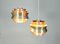 Vintage Danish Brass Trava Pendants by Carl Thore or Sigurd Lindkvist for Granhaga MetalIndustri, 1960s, Set of 2, Image 3