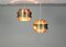 Lampade a sospensione Trava vintage in ottone di Carl Thore o Sigurd Lindkvist per Granhaga MetalIndustri, Danimarca, anni '60, set di 2, Immagine 2