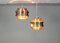 Vintage Danish Brass Trava Pendants by Carl Thore or Sigurd Lindkvist for Granhaga MetalIndustri, 1960s, Set of 2 2